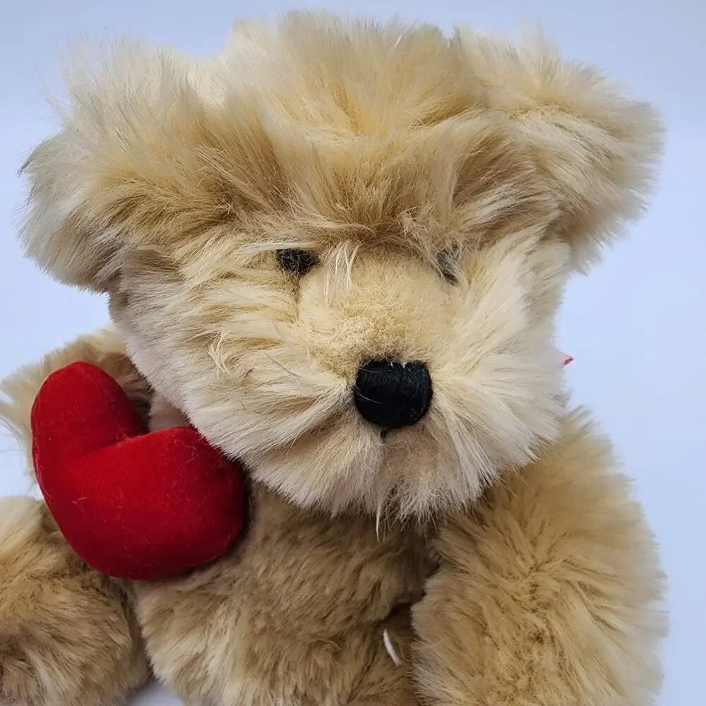 Dakin Teddy Bear Holding Heart Plush Stuffed Animal 8